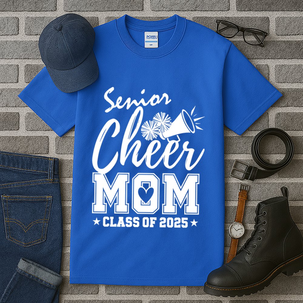 Senior 2025 Cheer Team Mom High School Graduation Outfit Cool Gift Tall T-Shirt