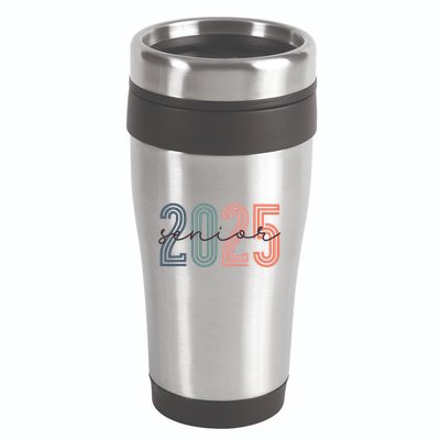 Senior 2025 Class Of 2025 Back To School Retro Graduation 16oz Travel Tumbler