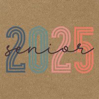 Senior 2025 Class Of 2025 Back To School Retro Graduation Cotton Canvas Backpack