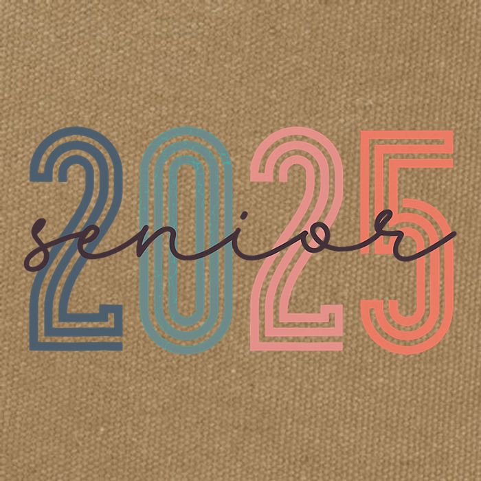 Senior 2025 Class Of 2025 Back To School Retro Graduation Cotton Canvas Backpack