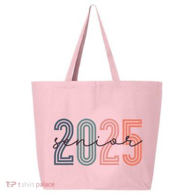 Senior 2025 Class Of 2025 Back To School Retro Graduation 25L Jumbo Tote