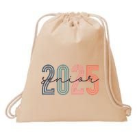 Senior 2025 Class Of 2025 Back To School Retro Graduation Drawstring Bag