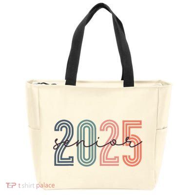 Senior 2025 Class Of 2025 Back To School Retro Graduation Zip Tote Bag