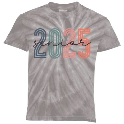 Senior 2025 Class Of 2025 Back To School Retro Graduation Kids Tie-Dye T-Shirt