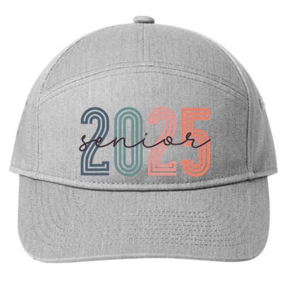 Senior 2025 Class Of 2025 Back To School Retro Graduation 7-Panel Snapback Hat