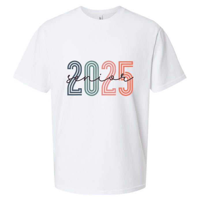 Senior 2025 Class Of 2025 Back To School Retro Graduation Sueded Cloud Jersey T-Shirt