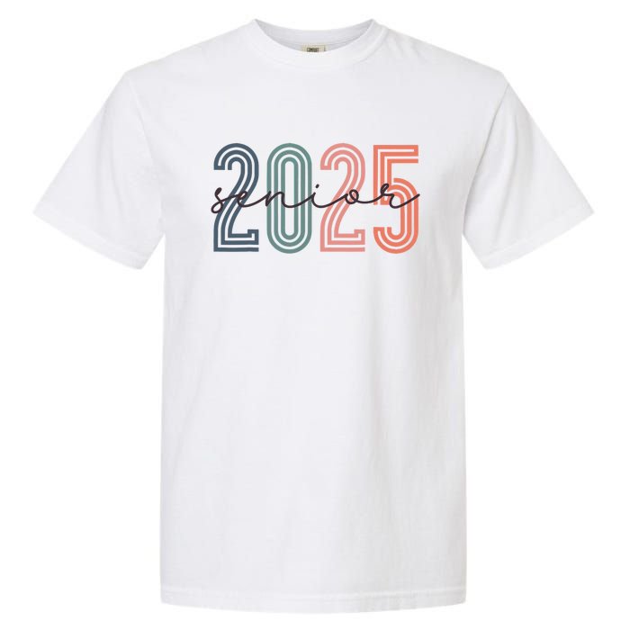 Senior 2025 Class Of 2025 Back To School Retro Graduation Garment-Dyed Heavyweight T-Shirt