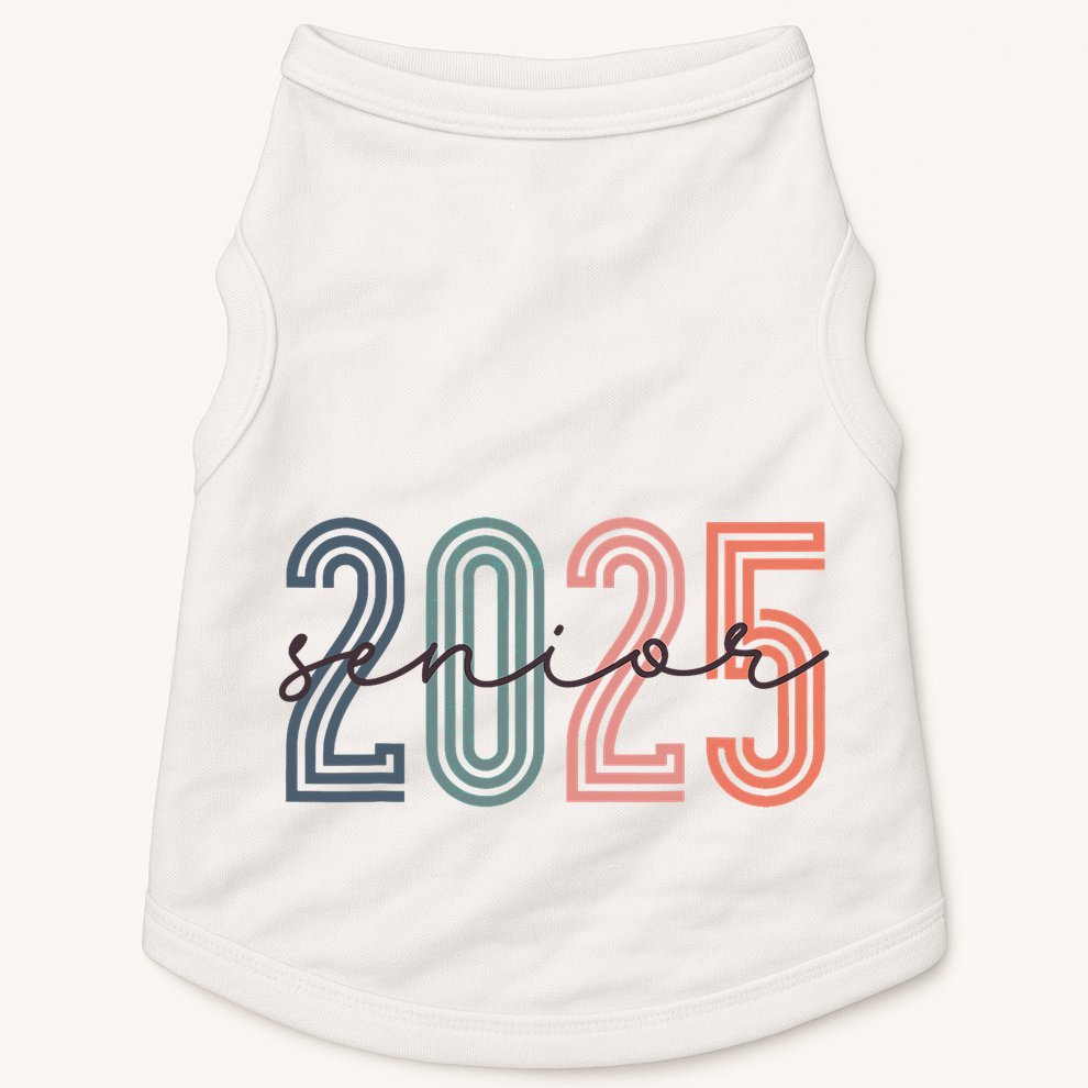 Senior 2025 Class Of 2025 Back To School Retro Graduation Doggie Tank
