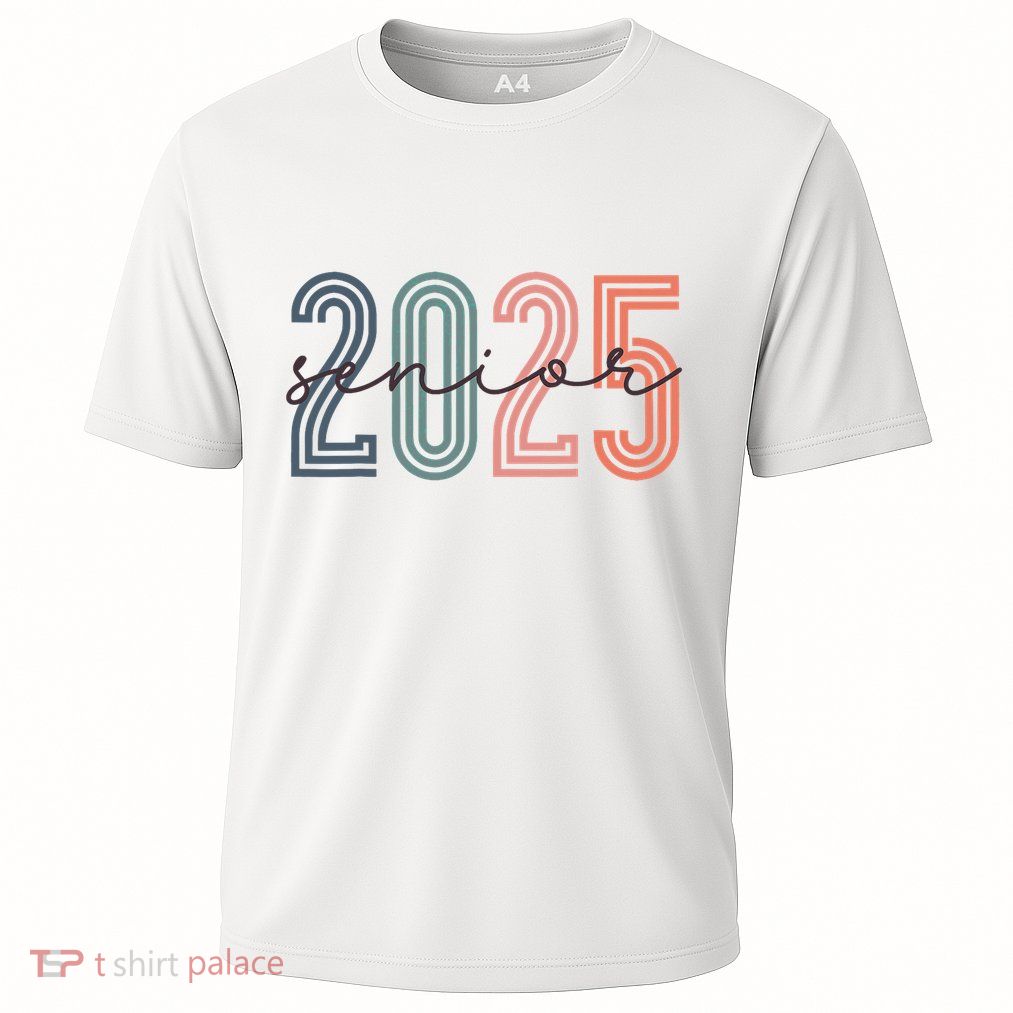 Senior 2025 Class Of 2025 Back To School Retro Graduation Performance Shirt