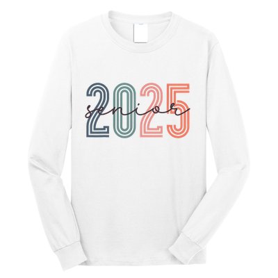 Senior 2025 Class Of 2025 Back To School Retro Graduation Long Sleeve Shirt