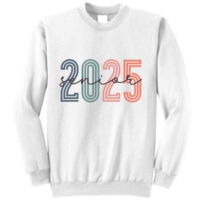 Senior 2025 Class Of 2025 Back To School Retro Graduation Sweatshirt