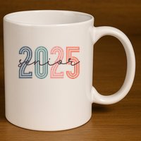 Senior 2025 Class Of 2025 Back To School Retro Graduation 11oz C Handle Ceramic Mug