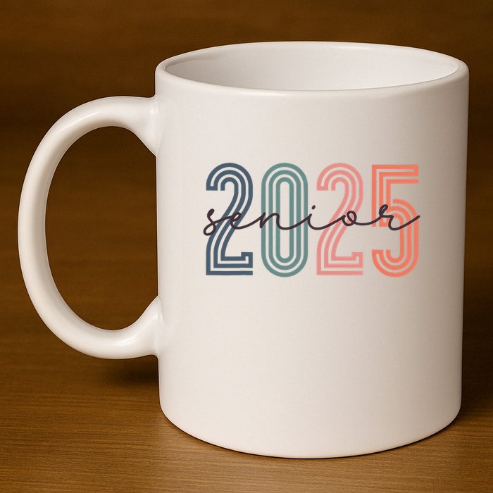 Senior 2025 Class Of 2025 Back To School Retro Graduation 11oz C Handle Ceramic Mug