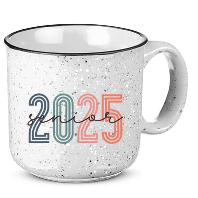 Senior 2025 Class Of 2025 Back To School Retro Graduation 15oz Campfire Ceramic Mug