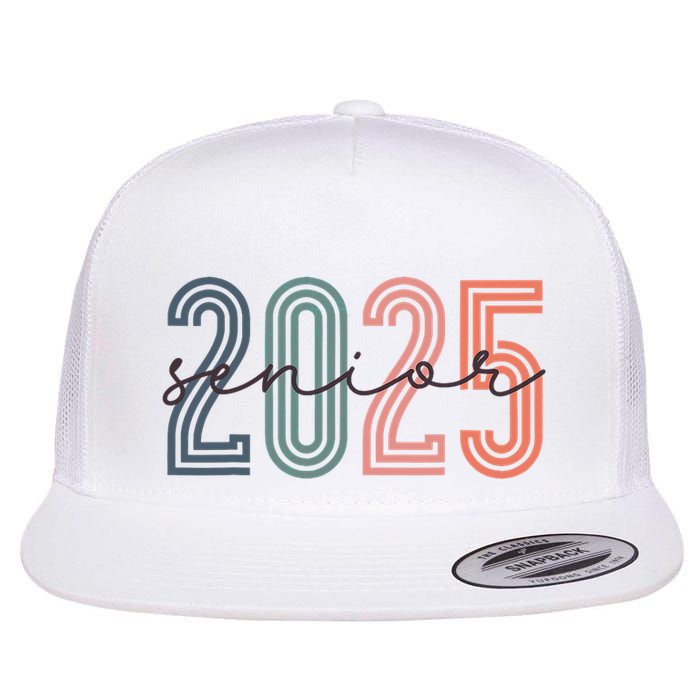 Senior 2025 Class Of 2025 Back To School Retro Graduation Flat Bill Trucker Hat