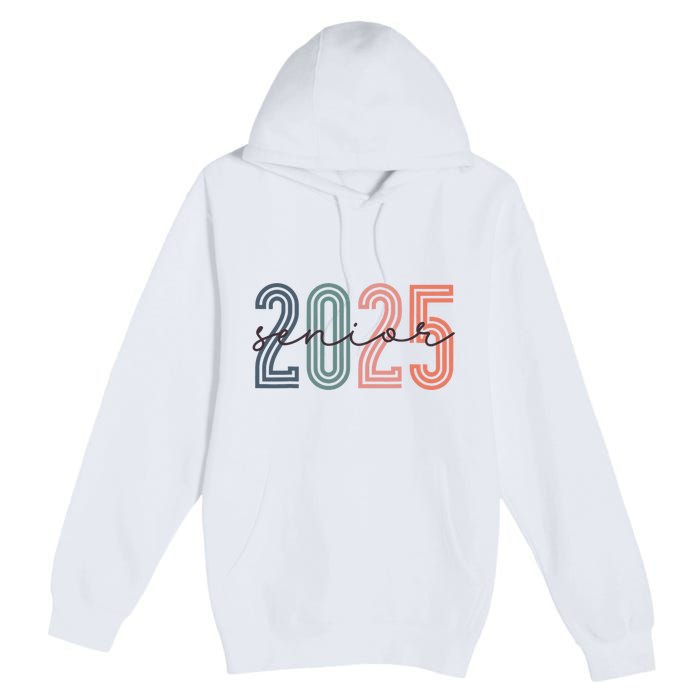 Senior 2025 Class Of 2025 Back To School Retro Graduation Premium Pullover Hoodie