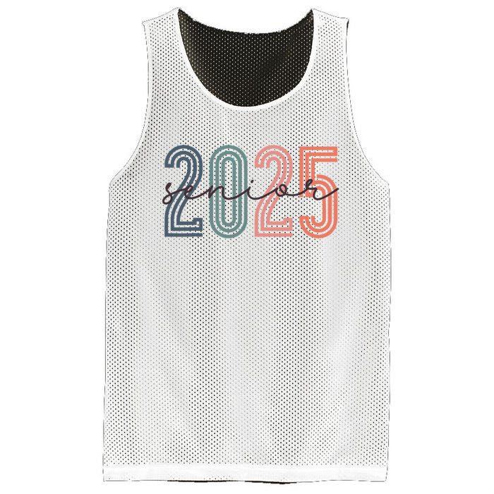 Senior 2025 Class Of 2025 Back To School Retro Graduation Mesh Reversible Basketball Jersey Tank