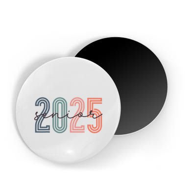 Senior 2025 Class Of 2025 Back To School Retro Graduation Magnet