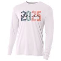 Senior 2025 Class Of 2025 Back To School Retro Graduation Cooling Performance Long Sleeve Crew