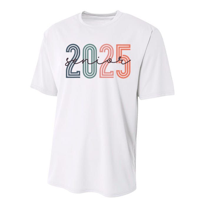 Senior 2025 Class Of 2025 Back To School Retro Graduation Performance Sprint T-Shirt