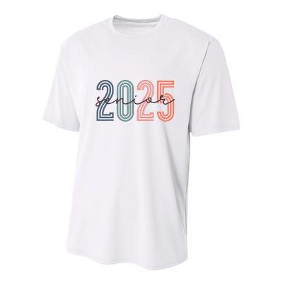 Senior 2025 Class Of 2025 Back To School Retro Graduation Youth Performance Sprint T-Shirt