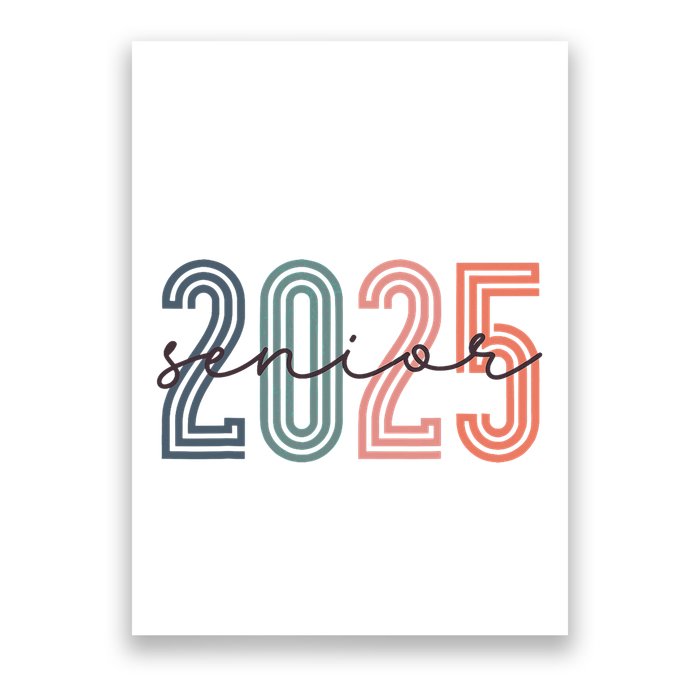 Senior 2025 Class Of 2025 Back To School Retro Graduation Poster