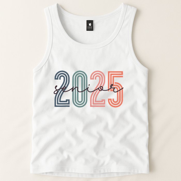 Senior 2025 Class Of 2025 Back To School Retro Graduation Tank Top