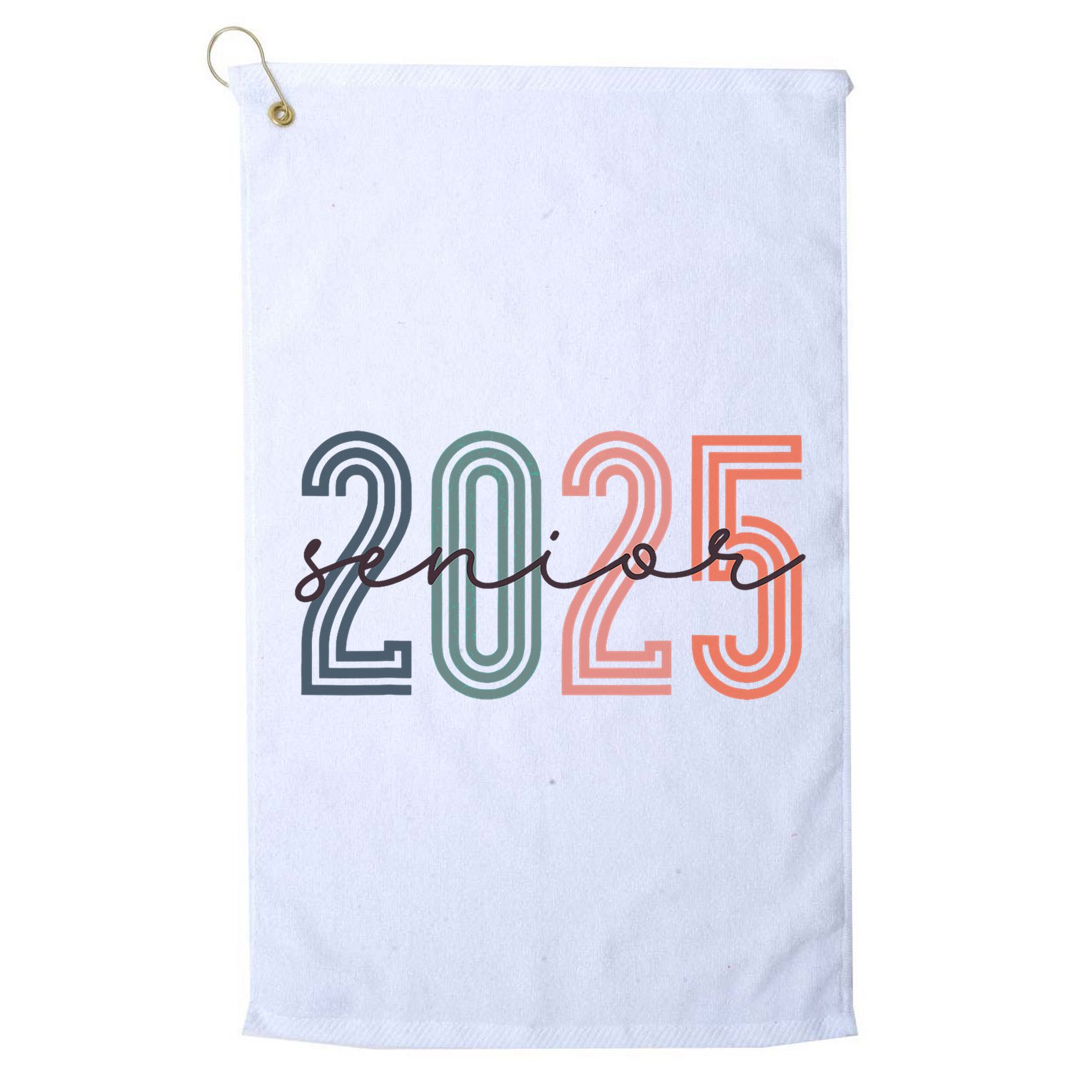 Senior 2025 Class Of 2025 Back To School Retro Graduation Golf Towel