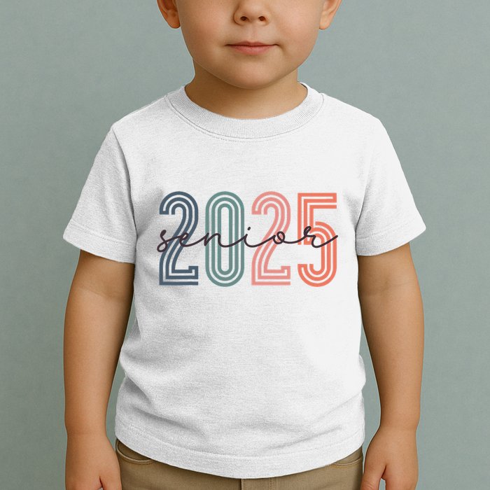 Senior 2025 Class Of 2025 Back To School Retro Graduation Toddler T-Shirt