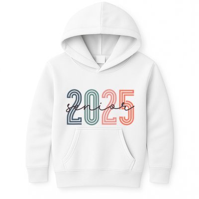 Senior 2025 Class Of 2025 Back To School Retro Graduation Kids Hoodie