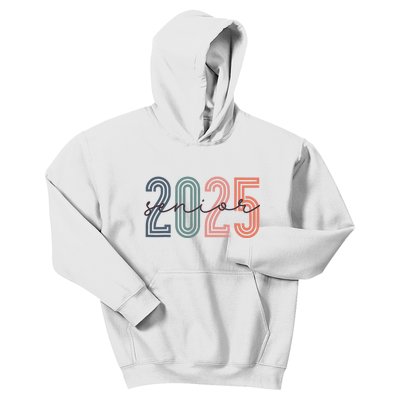 Senior 2025 Class Of 2025 Back To School Retro Graduation Kids Hoodie