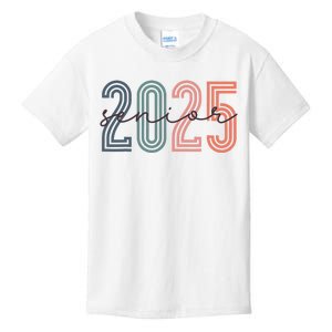 Senior 2025 Class Of 2025 Back To School Retro Graduation Kids T-Shirt