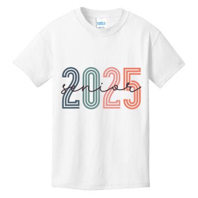 Senior 2025 Class Of 2025 Back To School Retro Graduation Kids T-Shirt