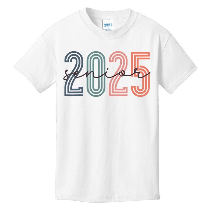 Senior 2025 Class Of 2025 Back To School Retro Graduation Kids T-Shirt