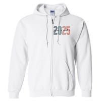 Senior 2025 Class Of 2025 Back To School Retro Graduation Full Zip Hoodie