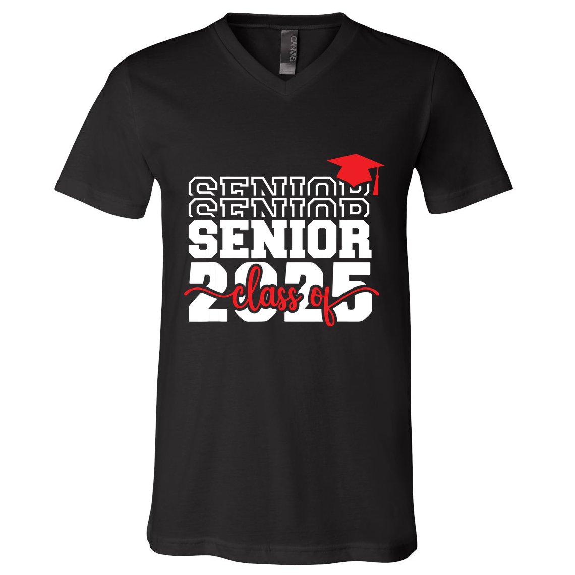 Senior 25 Class Of 2025 Back To School Graduation 2025 T V-Neck T-Shirt