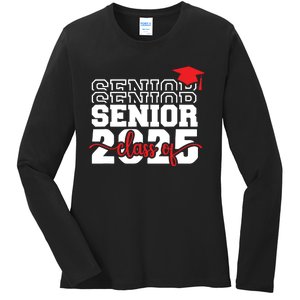 Senior 25 Class Of 2025 Back To School Graduation 2025 T Ladies Long Sleeve Shirt