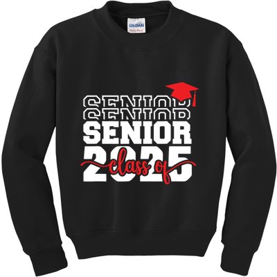 Senior 25 Class Of 2025 Back To School Graduation 2025 T Kids Sweatshirt