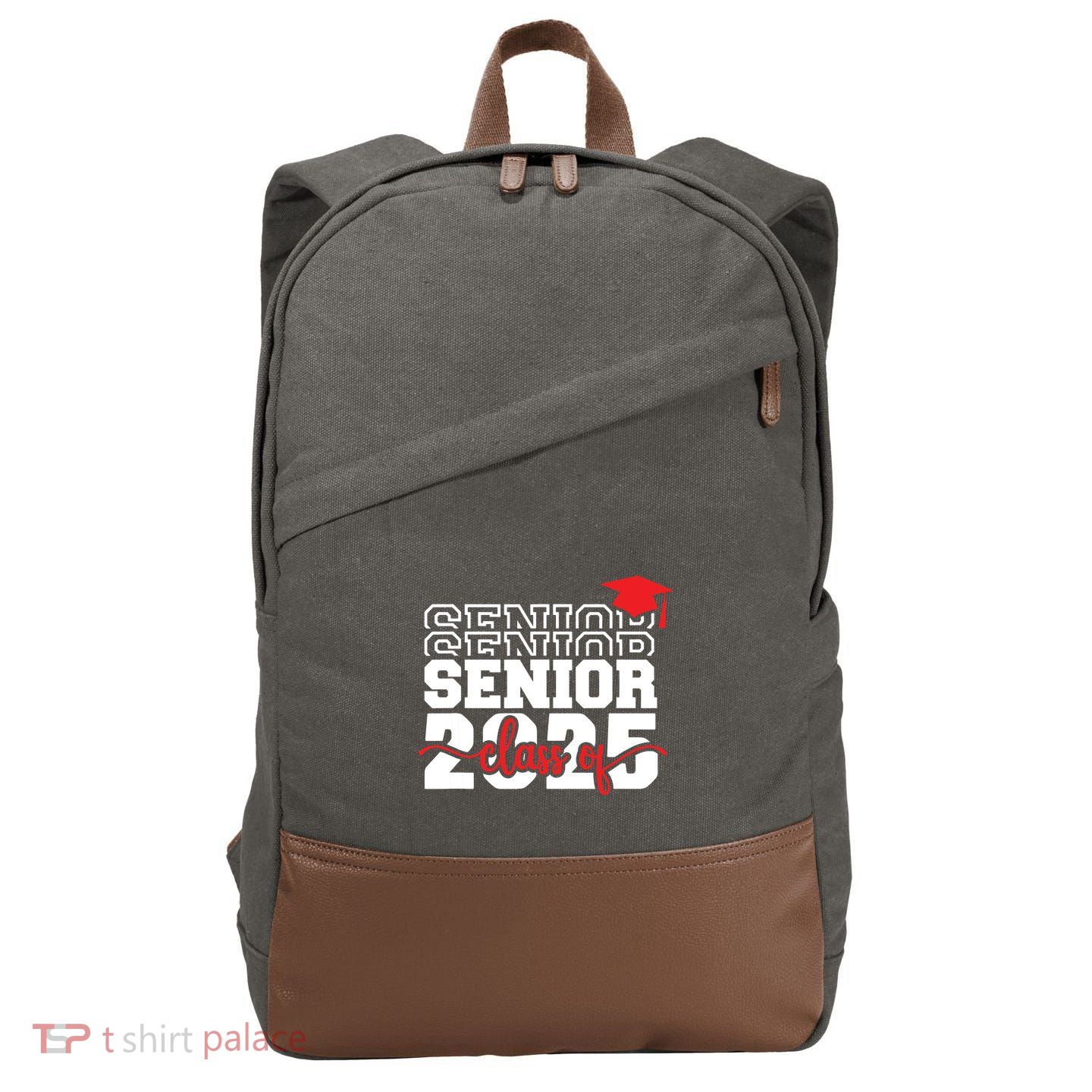 Senior 25 Class Of 2025 Back To School Graduation 2025 T Cotton Canvas Backpack