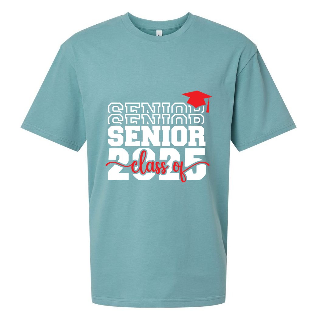 Senior 25 Class Of 2025 Back To School Graduation 2025 T Sueded Cloud Jersey T-Shirt