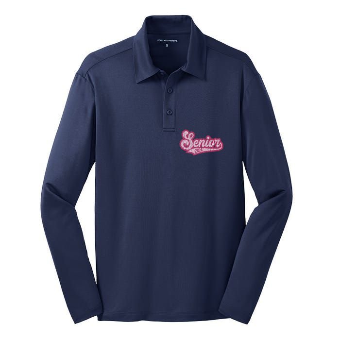 Senior 2025 Class Of 2025 Seniors Graduation 2025 Senior 25 Silk Touch Performance Long Sleeve Polo