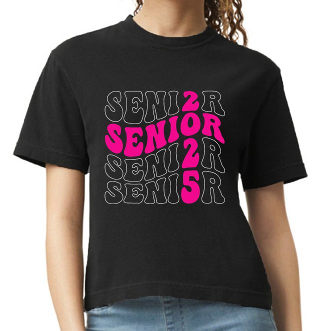 Senior 2025 Class Of 2025 Seniors Graduation 2025 Comfort Colors Boxy T-Shirt