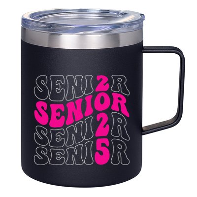 Senior 2025 Class Of 2025 Seniors Graduation 2025 12oz Stainless Steel Coffee Mug