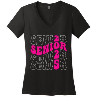 Senior 2025 Class Of 2025 Seniors Graduation 2025 Women's V-Neck T-Shirt