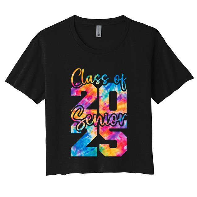 Senior 2025 Class Of 25 Gift High School College Graduation Cool Gift Crop Top