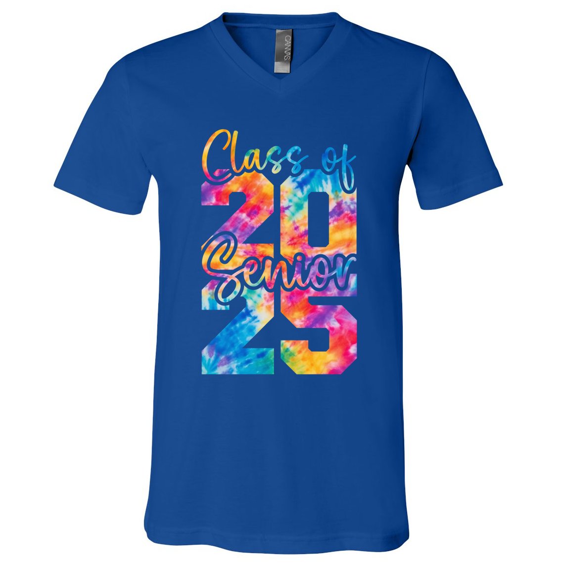 Senior 2025 Class Of 25 Gift High School College Graduation Cool Gift V-Neck T-Shirt