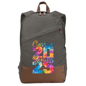 Senior 2025 Class Of 25 Gift High School College Graduation Cool Gift Cotton Canvas Backpack