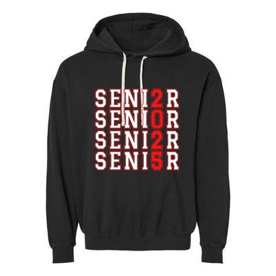 Senior 2025 College University High School Class Of 2025 Cool Gift Garment-Dyed Fleece Hoodie