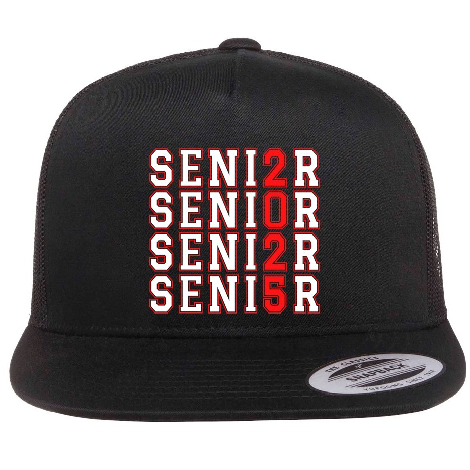 Senior 2025 College University High School Class Of 2025 Cool Gift Flat Bill Trucker Hat