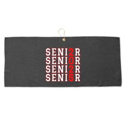 Senior 2025 College University High School Class Of 2025 Cool Gift Large Microfiber Waffle Golf Towel